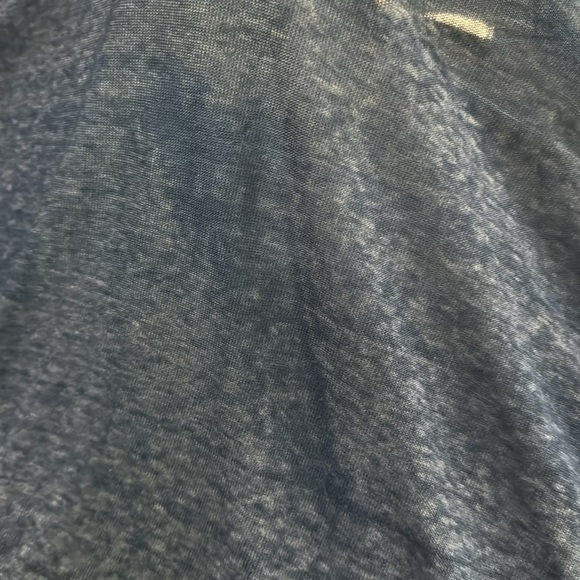 Free People We The Free Blue Burnout Chill Out Cold Shoulder Top M - Picture 4 of 5